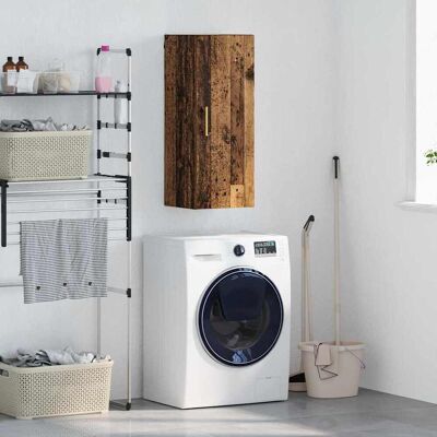 vidaXL Wandschrank Altholz 34,5 x 34 x 90 cm Holzwerkstoff - Braun vidaXL Wandschrank Altholz 34,5 x 34 x 90 cm Holzwerkstoff - Braun