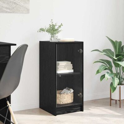 vidaXL Sideboard Schwarz Eichen-Optik 35 x 37 x 76 cm Holzwerkstoff - Schwarz vidaXL Sideboard Schwarz Eichen-Optik 35 x 37 x 76 cm Holzwerkstoff - Schwarz