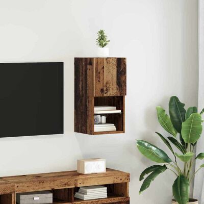 vidaXL Wandmontierter TV-Schrank mit LED Altholz 30,5 x 30 x 60 cm - Braun vidaXL Wandmontierter TV-Schrank mit LED Altholz 30,5 x 30 x 60 cm - Braun