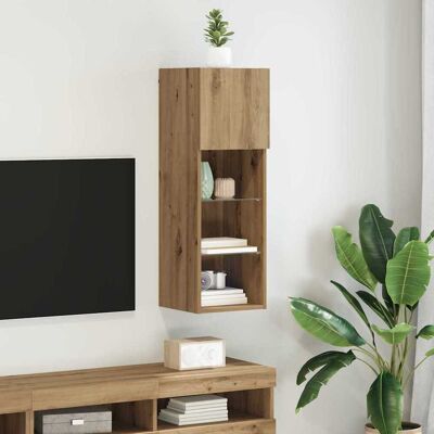 vidaXL Wandmontierter TV-Schrank Artisan-Eiche 30,5 x 30 x 90 cm - Braun vidaXL Wandmontierter TV-Schrank Artisan-Eiche 30,5 x 30 x 90 cm - Braun
