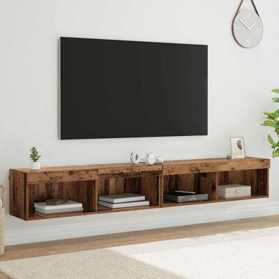 vidaXL TV-Schrankset 2 pcs Altholz 100 x 30 x 30 cm Holzwerkstoff - Braun vidaXL TV-Schrankset 2 pcs Altholz 100 x 30 x 30 cm Holzwerkstoff - Braun