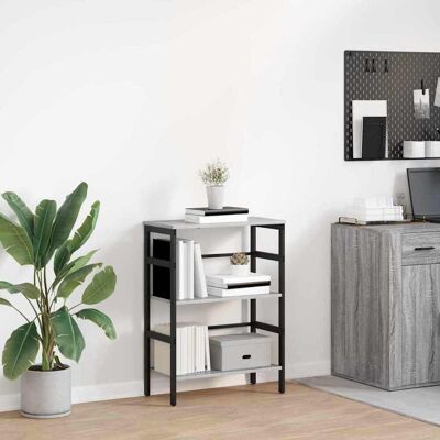 vidaXL Bücherregal Graues Sonoma 60 x 29,5 x 81 cm Holzwerkstoff - Grau vidaXL Bücherregal Graues Sonoma 60 x 29,5 x 81 cm Holzwerkstoff - Grau