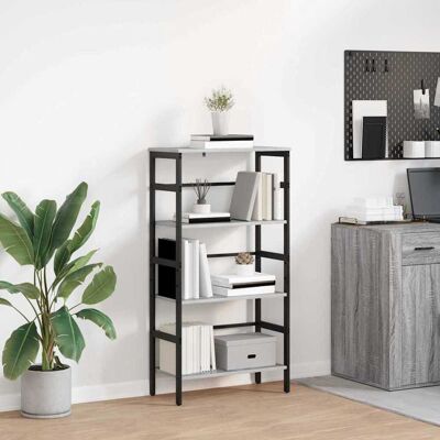 vidaXL Bücherregal Graues Sonoma 60 x 29,5 x 115 cm Holzwerkstoff - Grau vidaXL Bücherregal Graues Sonoma 60 x 29,5 x 115 cm Holzwerkstoff - Grau