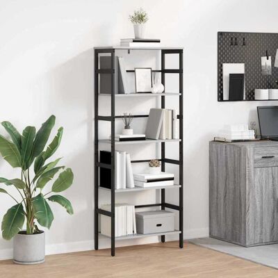 vidaXL Bücherregal Graues Sonoma 60 x 29,5 x 149 cm Holzwerkstoff - Grau vidaXL Bücherregal Graues Sonoma 60 x 29,5 x 149 cm Holzwerkstoff - Grau