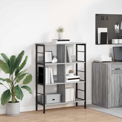 vidaXL Bücherregal Graues Sonoma 82 x 32 x 112 cm Holzwerkstoff - Grau vidaXL Bücherregal Graues Sonoma 82 x 32 x 112 cm Holzwerkstoff - Grau
