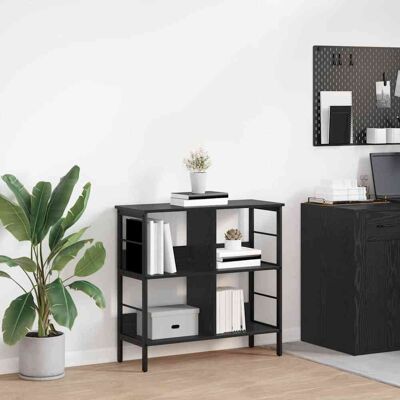 vidaXL Bücherregal Schwarz Eichen-Optik 82 x 32 x 79 cm Holzwerkstoff - Schwarz vidaXL Bücherregal Schwarz Eichen-Optik 82 x 32 x 79 cm Holzwerkstoff - Schwarz