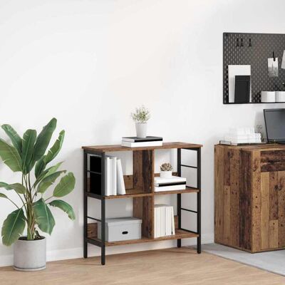 vidaXL Bücherregal Altholz 82 x 32 x 79 cm Holzwerkstoff - Braun vidaXL Bücherregal Altholz 82 x 32 x 79 cm Holzwerkstoff - Braun