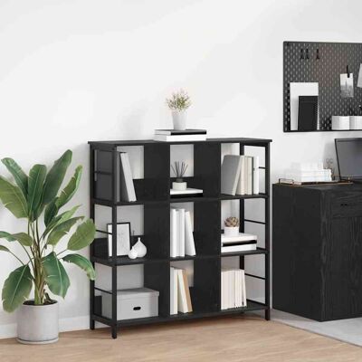 vidaXL Bücherregal Schwarz Eichen-Optik 102 x 32 x 104,5 cm - Schwarz vidaXL Bücherregal Schwarz Eichen-Optik 102 x 32 x 104,5 cm - Schwarz