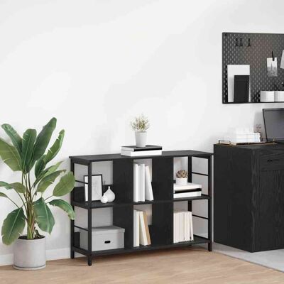 vidaXL Bücherregal Schwarz Eichen-Optik 102 x 32 x 72,5 cm - Schwarz vidaXL Bücherregal Schwarz Eichen-Optik 102 x 32 x 72,5 cm - Schwarz