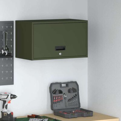 vidaXL Wandschrank für die Garage mit Gasdrucklift-Tür Olivgrün - Olivgrün vidaXL Wandschrank für die Garage mit Gasdrucklift-Tür Olivgrün - Olivgrün