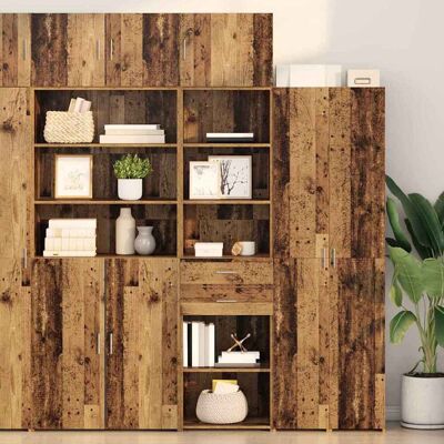 vidaXL Highboard Altholz 50 x 42,5 x 185 cm Holzwerkstoff - Braun vidaXL Highboard Altholz 50 x 42,5 x 185 cm Holzwerkstoff - Braun