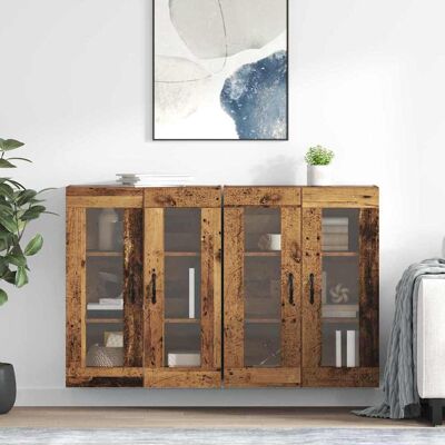 vidaXL Wandschränke 2 pcs Altholz 69,5 x 34 x 90 cm Holzwerkstoff - Braun vidaXL Wandschränke 2 pcs Altholz 69,5 x 34 x 90 cm Holzwerkstoff - Braun