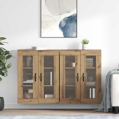 vidaXL Wandschränke 2 pcs Artisan-Eiche 69,5 x 34 x 90 cm - Braun vidaXL Wandschränke 2 pcs Artisan-Eiche 69,5 x 34 x 90 cm - Braun