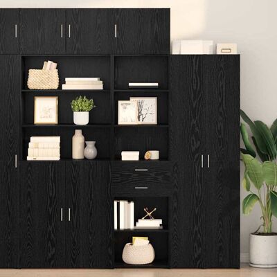 vidaXL Highboard Schwarz Eichen-Optik 50 x 42,5 x 225 cm Holzwerkstoff - Schwarz vidaXL Highboard Schwarz Eichen-Optik 50 x 42,5 x 225 cm Holzwerkstoff - Schwarz