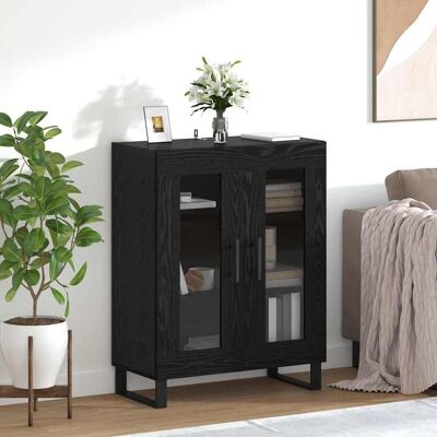 vidaXL Sideboard Schwarz Eichen-Optik 69,5 x 34 x 90 cm Holzwerkstoff - Schwarz vidaXL Sideboard Schwarz Eichen-Optik 69,5 x 34 x 90 cm Holzwerkstoff - Schwarz
