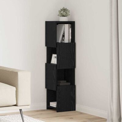 vidaXL Eckschrank Schwarz Eichen-Optik 25,5x25x102cm Holzwerkstoff - Schwarz vidaXL Eckschrank Schwarz Eichen-Optik 25,5x25x102cm Holzwerkstoff - Schwarz