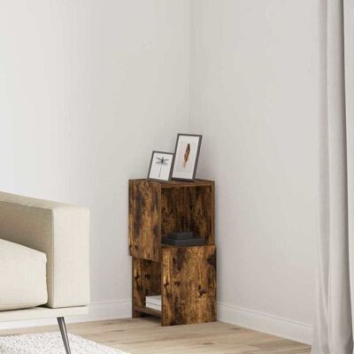 vidaXL Eckschrank Geräucherte Eiche 25,5x25x55cm Holzwerkstoff - Braun vidaXL Eckschrank Geräucherte Eiche 25,5x25x55cm Holzwerkstoff - Braun