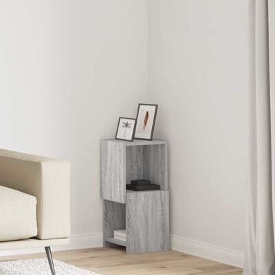 vidaXL Eckschrank Graues Sonoma 25,5x25x55cm Holzwerkstoff - Grau vidaXL Eckschrank Graues Sonoma 25,5x25x55cm Holzwerkstoff - Grau
