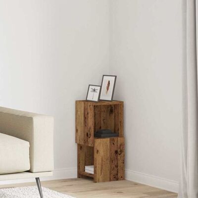 vidaXL Eckschrank Altholz 25,5x25x55cm Holzwerkstoff - Braun vidaXL Eckschrank Altholz 25,5x25x55cm Holzwerkstoff - Braun
