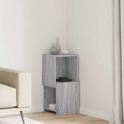 vidaXL Eckschrank Graues Sonoma 30,5x30x65cm Holzwerkstoff - Grau vidaXL Eckschrank Graues Sonoma 30,5x30x65cm Holzwerkstoff - Grau