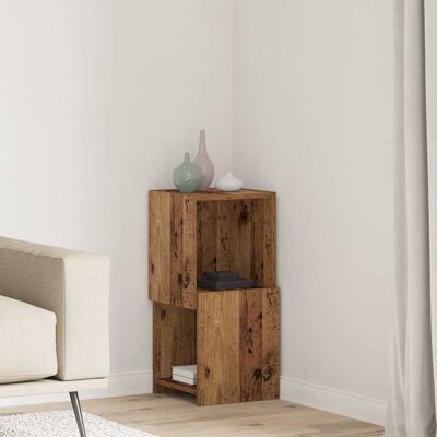 vidaXL Eckschrank Altholz 30,5x30x65cm Holzwerkstoff - Braun vidaXL Eckschrank Altholz 30,5x30x65cm Holzwerkstoff - Braun