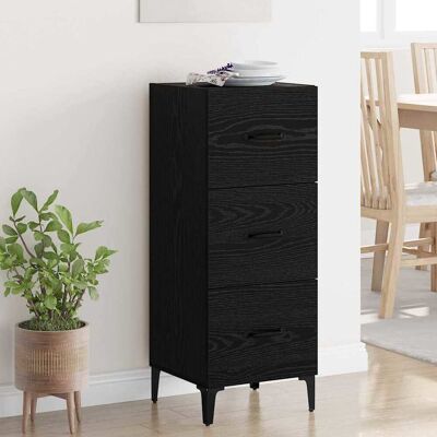 vidaXL Sideboard Schwarz Eichen-Optik 34,5 x 34 x 90 cm Holzwerkstoff - Schwarz vidaXL Sideboard Schwarz Eichen-Optik 34,5 x 34 x 90 cm Holzwerkstoff - Schwarz