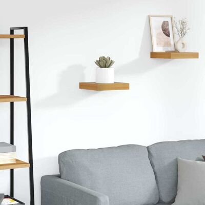 vidaXL Wandregal Wandmontiert Braun 23 x 23,5 x 4 cm Holzwerkstoff - Braun vidaXL Wandregal Wandmontiert Braun 23 x 23,5 x 4 cm Holzwerkstoff - Braun