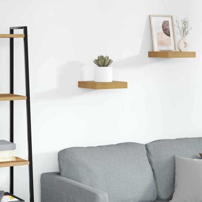 vidaXL Wandregal Wandmontiert Beige 23 x 23,5 x 4 cm Holzwerkstoff - Beige vidaXL Wandregal Wandmontiert Beige 23 x 23,5 x 4 cm Holzwerkstoff - Beige