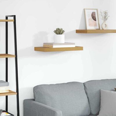 vidaXL Wandregal Wandmontiert Beige 50 x 23 x 4 cm Holzwerkstoff - Beige vidaXL Wandregal Wandmontiert Beige 50 x 23 x 4 cm Holzwerkstoff - Beige