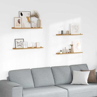 vidaXL Wandregal mit Regal 4 pcs Beige 80 x 9 x 3 cm Holzwerkstoff - Beige vidaXL Wandregal mit Regal 4 pcs Beige 80 x 9 x 3 cm Holzwerkstoff - Beige