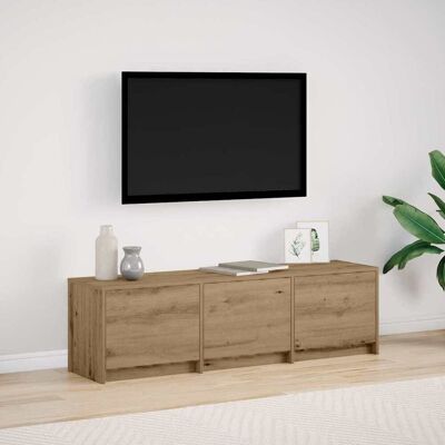 vidaXL TV Cabinet with LED Kunsthandwerk Eiche 140 x 34 x 40 cm - Braun vidaXL TV Cabinet with LED Kunsthandwerk Eiche 140 x 34 x 40 cm - Braun