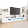 vidaXL TV-Schrank mit LED-Leuchten Weiß 300x35x40 cm - Weiß
