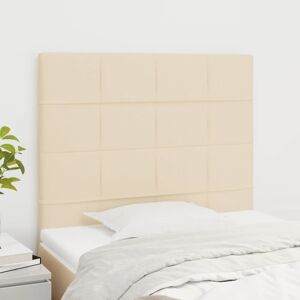 vidaXL Kopfteile 2 Stk. Creme 90x5x78/88 cm Stoff - Creme