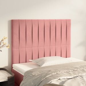 vidaXL Kopfteile 2 Stk. Rosa 80x5x78/88 cm Samt - Rosa