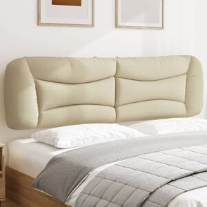 vidaXL Kopfteil-Kissen Creme 180 cm Stoff - Creme