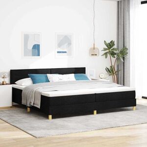 vidaXL Boxspringbett mit Kissen Schwarz 200 x 200 cm Stoff - Schwarz vidaXL Boxspringbett mit Kissen Schwarz 200 x 200 cm Stoff - Schwarz