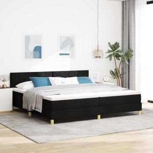 vidaXL Boxspringbett mit Kissen Schwarz 200 x 200 cm Stoff - Schwarz vidaXL Boxspringbett mit Kissen Schwarz 200 x 200 cm Stoff - Schwarz