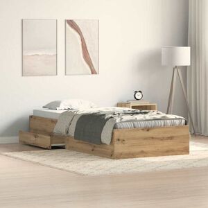vidaXL Bettrahmen Artisan-Eiche 100 x 200 cm Holzwerkstoff - Braun vidaXL Bettrahmen Artisan-Eiche 100 x 200 cm Holzwerkstoff - Braun
