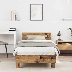 vidaXL Bettrahmen Altholz 203 x 95 x 70 cm Holzwerkstoff - Braun vidaXL Bettrahmen Altholz 203 x 95 x 70 cm Holzwerkstoff - Braun