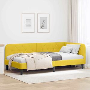 vidaXL Eckbettgestell Gelb 90 x 190 cm Samt - Gelb vidaXL Eckbettgestell Gelb 90 x 190 cm Samt - Gelb