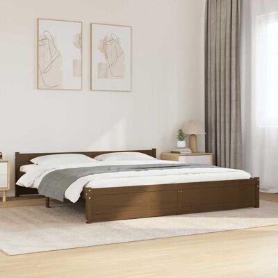 vidaXL Massivholzbett Honigbraun 200x200 cm - Braun vidaXL Massivholzbett Honigbraun 200x200 cm - Braun