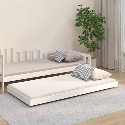 vidaXL Massivholzbett ohne Matratze Weiß 90x190 cm Kiefernholz - Weiß vidaXL Massivholzbett ohne Matratze Weiß 90x190 cm Kiefernholz - Weiß