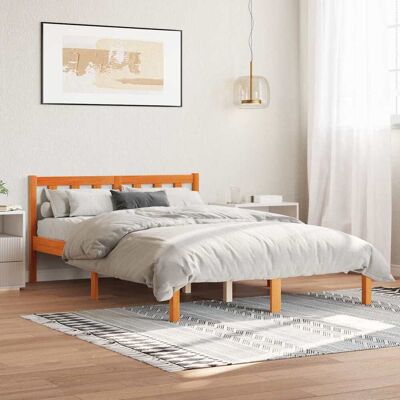 vidaXL Massivholzbett ohne Matratze Wachsbraun 140x200 cm Kiefernholz - Braun vidaXL Massivholzbett ohne Matratze Wachsbraun 140x200 cm Kiefernholz - Braun