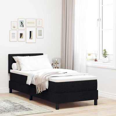vidaXL Boxspringbett mit Kopfteil Schwarz 80 x 200 cm Stoff - Schwarz vidaXL Boxspringbett mit Kopfteil Schwarz 80 x 200 cm Stoff - Schwarz