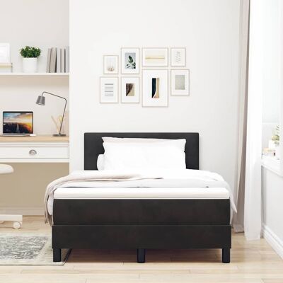 vidaXL Boxspringbett mit Matratze Schwarz 120 x 200 cm Samt - Schwarz vidaXL Boxspringbett mit Matratze Schwarz 120 x 200 cm Samt - Schwarz
