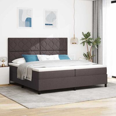 vidaXL Boxspringbett mit Kopfteil Dunkelbraun 200 x 200 cm Stoff - Braun vidaXL Boxspringbett mit Kopfteil Dunkelbraun 200 x 200 cm Stoff - Braun