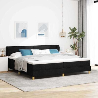 vidaXL Boxspringbett mit Matratze Schwarz 200 x 200 cm Stoff - Schwarz vidaXL Boxspringbett mit Matratze Schwarz 200 x 200 cm Stoff - Schwarz