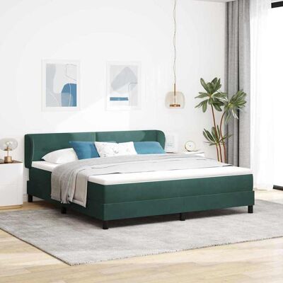 vidaXL Boxspringbett mit Kopfteil Dunkelgrün 180 x 200 cm Samt - Grün vidaXL Boxspringbett mit Kopfteil Dunkelgrün 180 x 200 cm Samt - Grün