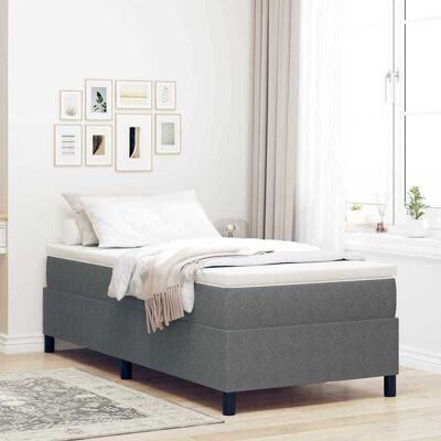 vidaXL Boxspringbett Hellgrau und Weiß 90 x 200 cm Cordstoff - Hellgrau vidaXL Boxspringbett Hellgrau und Weiß 90 x 200 cm Cordstoff - Hellgrau