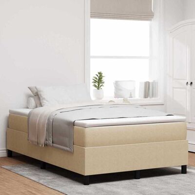 vidaXL Boxspringbett Hellgrau und Weiß 120 x 190 cm Cordstoff - Grau vidaXL Boxspringbett Hellgrau und Weiß 120 x 190 cm Cordstoff - Grau
